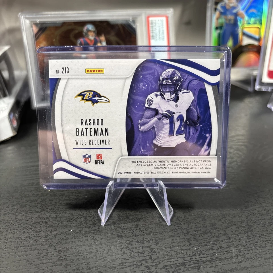 2021 Panini Absolute - Rookie Premiere Materials Autos Quad #213 Rashod Bateman - Image 2 of 2