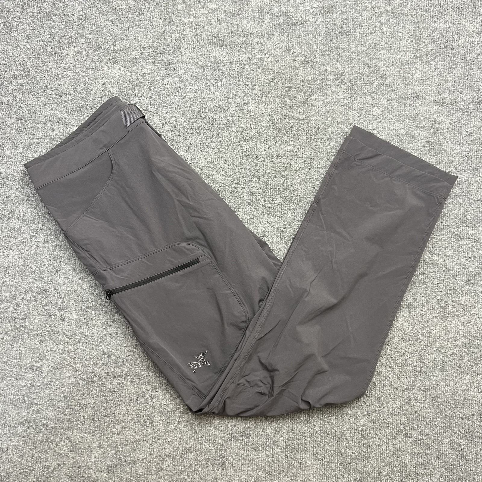 Arc'teryx Pantalone Uomo 32 Grigio Nylon Elasticizzato Escursionismo Outdoor Leggero Cintura