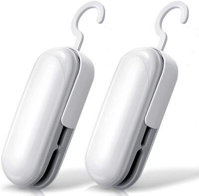 2pk Mini Bag Sealer Portable Heat Vacuum Sealers Plastic Sealer Chip Bag Sealer 