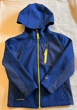 CHAMPION KIDS VENTURE DRY WINDBREAKER RAIN JACKET BLUE HOODED ZIP UP XS 4-5 