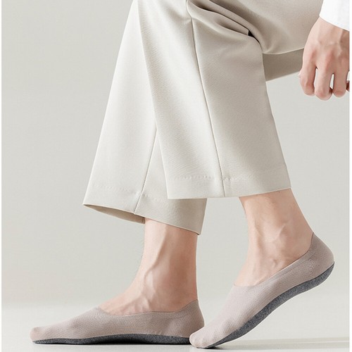 5 Pairs Ultra Thin Ice Silk Mesh Socks Invisible Low Cut No Show Footlet No-Slip - Picture 9 of 20