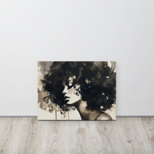 Hair Salon Wall Art Decor Retro Hair Salon Barber Shop Curly Girl Art Canvas - Picture 4 of 5