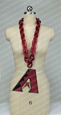 New MLB ARIZONA DIAMOND BACKS Jumbo Big RED Fan Chain Necklace Foam MI USA
