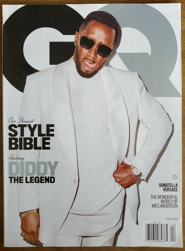 GQ MAGAZINE APR 2018 P DIDDY COVER + STYLE BIBLE, WES ANDERSON, VERSACE