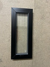 NEW Double Glazed Black 6" x 16" Fixed Narrowboat Door Windows
