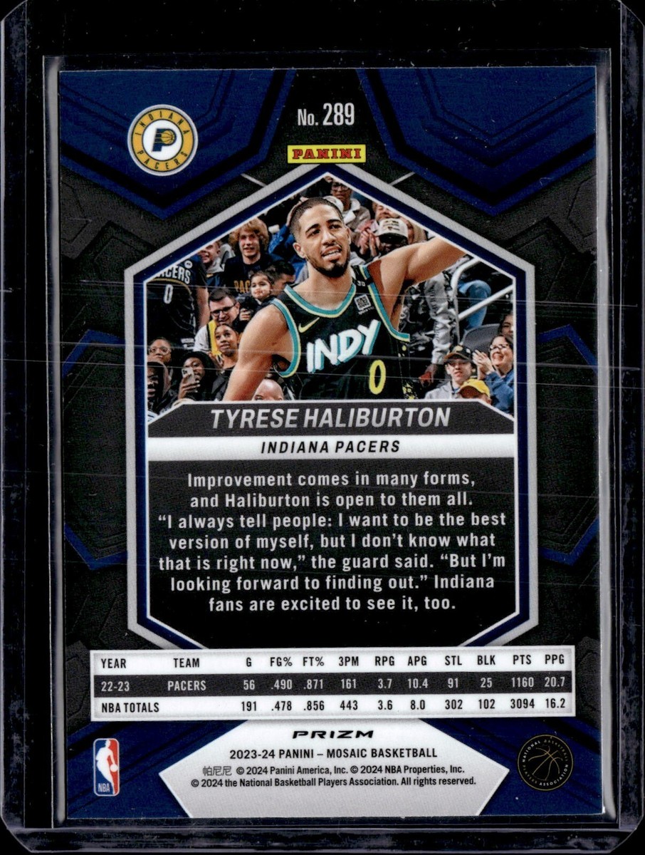 2023-24 Panini Mosaic #289 Tyrese Haliburton City Edition