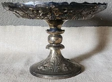 Walker & Hall Sheffield Silver Plate Regency Fruit Shell Compote Pedestal Bowl 