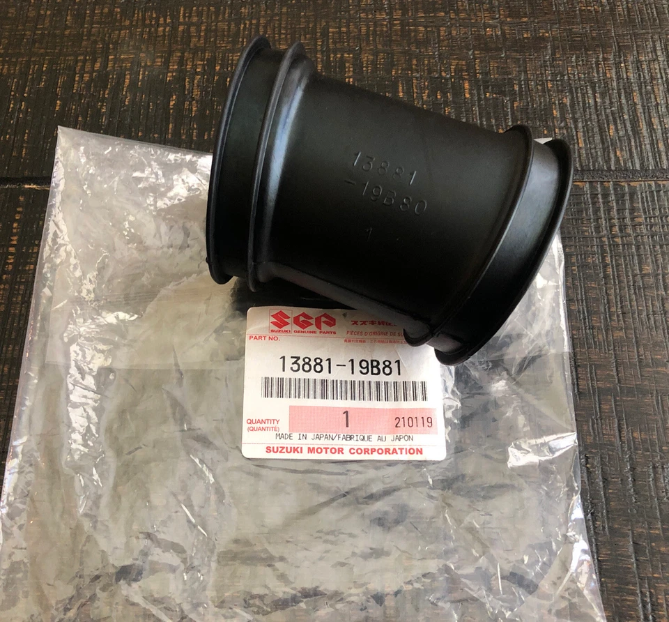 SUZUKI KING QUAD 300 OEM AIR BOX CARBURETOR INTAKE BOOT 1991-2002, 13881-19B81 - Image 2 of 2