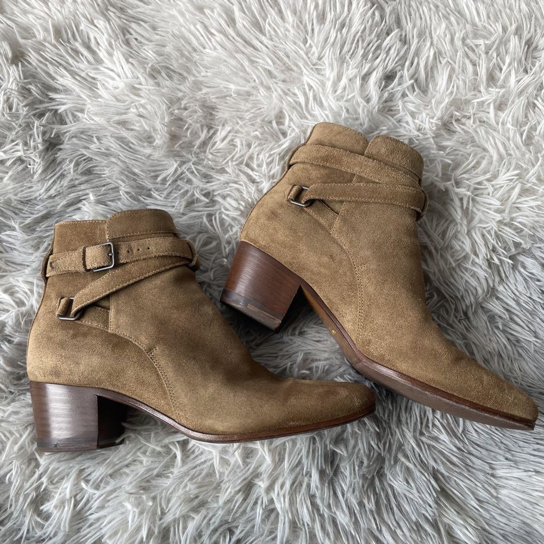 YSL Saint Laurent Beige Suede Jodhpur Ankle Boots, 36/US 6 YSL Saint Laurent Beige Suede Jodhpur Ankle Boots, 36/US 6