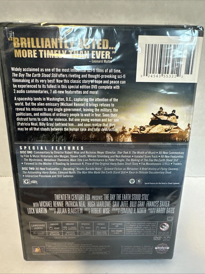 The Day the Earth Stood Still - 1951 (2-DVD,2008) Special Edition New Sealed*** - Image 4 of 4