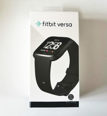 Fitbit Versa Smart Watch Fitness Activity Tracker Black New 