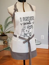 Apron  for kitchen, garden and arts - personalized design, 3 pockets