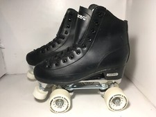 Pacer Black Leather Derby Roller Skates Mens Size 7
