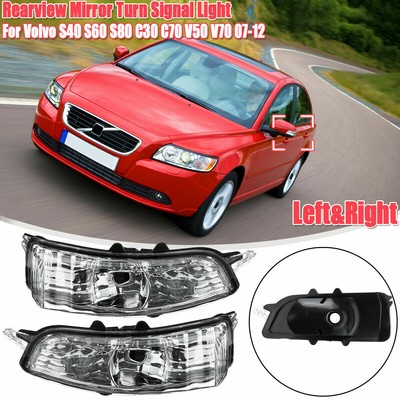 Driver Right Side Wing Mirror Indicator Light Len Fit Volvo C30 C70 S40 S60 S80