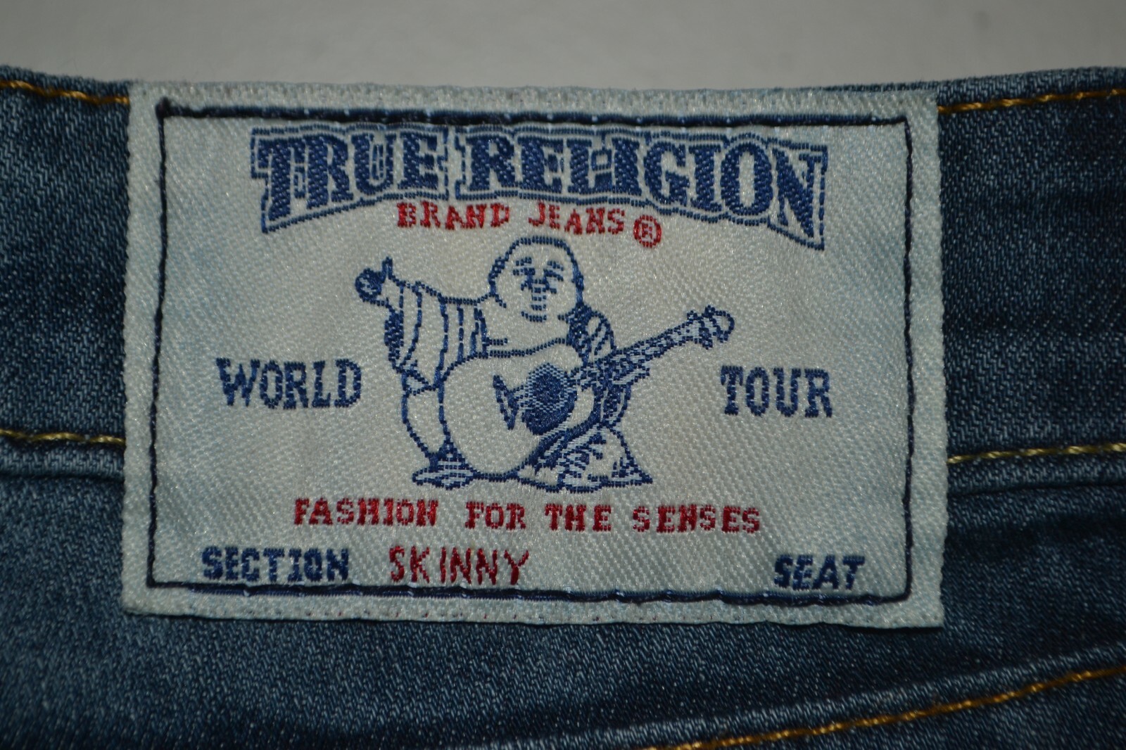 True Religion Women's Skinny No Pocket Flaps Dark Blue Denim Jeans Sz 26x34 thumbnail 3