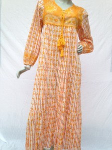 yellow cotton maxi dress