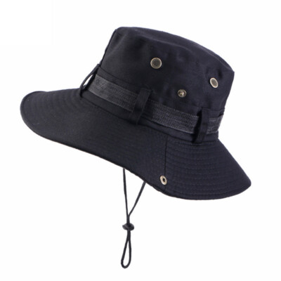 Summer Unisex Mens Boonie Wide Brim Hat Bucket Bush Cap Fishing Sun  Protection