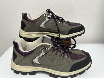 Outdoor Life Womens Hiking Walking Shoe Size 10 Grey/Purple K5