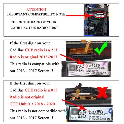 TOUCH SCREEN +Tools for CADILLAC CTS V ATS SRX XTS CUE RADIO DISPLAY 2013-2017 - Bild 16 von 17