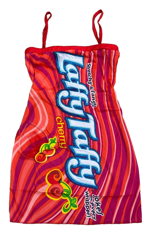 Disfraz de Halloween Laffy Taffy Vestido Tubo Cereza, Pequeño Para Mujer 4-10 Foto 2 de 4