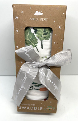 Angel Dear Bamboo Swaddle Watercolor Veggies 45X45 VHTF Luxuriously Soft Blanket