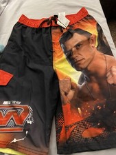 NWT 2011 WWE Wrestling Boys Swim Trunks 10-12 UV 50 Protection