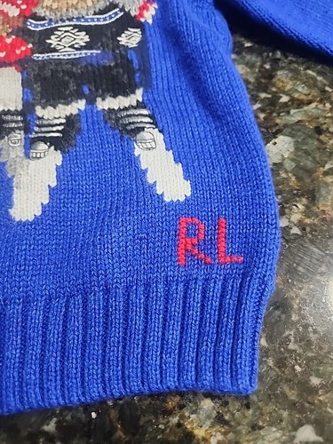 RalphLaurenBoys'Ski Intarsia Polo Bear Ribbed Crewneck Sweater Sz 2or 5 $295 NWT - Picture 3 of 8