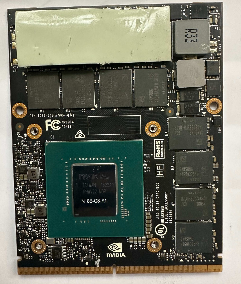 HP ZBOOK 17 G5 NVIDIA QUADRO P4200 L30658-001 GPU VIDEO CARD HP ZBOOK 17 G5 NVIDIA QUADRO P4200 L30658-001 GPU VIDEO CARD