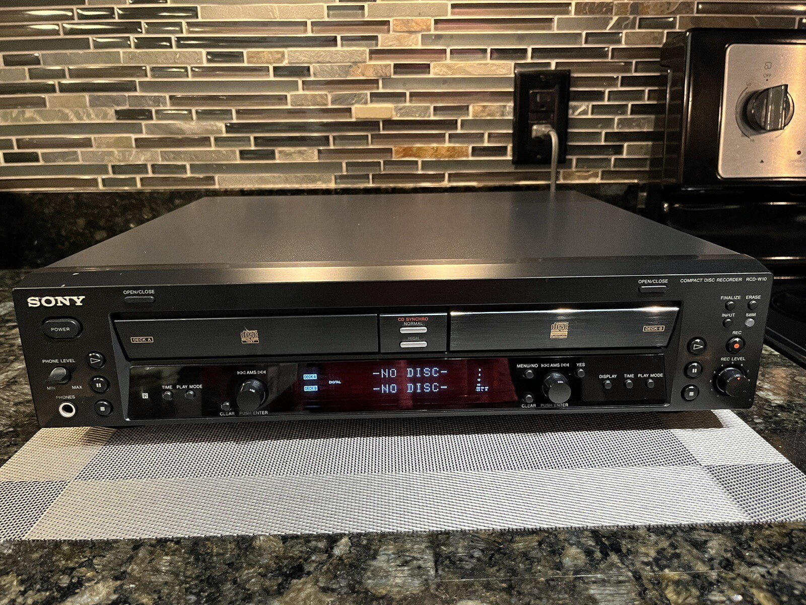 Sony RCD-W10 Audio CD Recorder - Fully Tested!