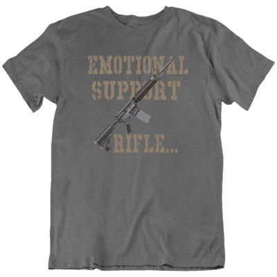 AR15 Rifle Emotional Support 2nd Ame ndment Gun T Shirt Tee Gift New