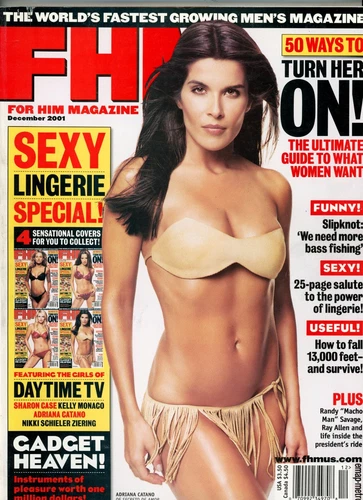 FHM Magazine - December 2001 with Adriana Catano on the cover