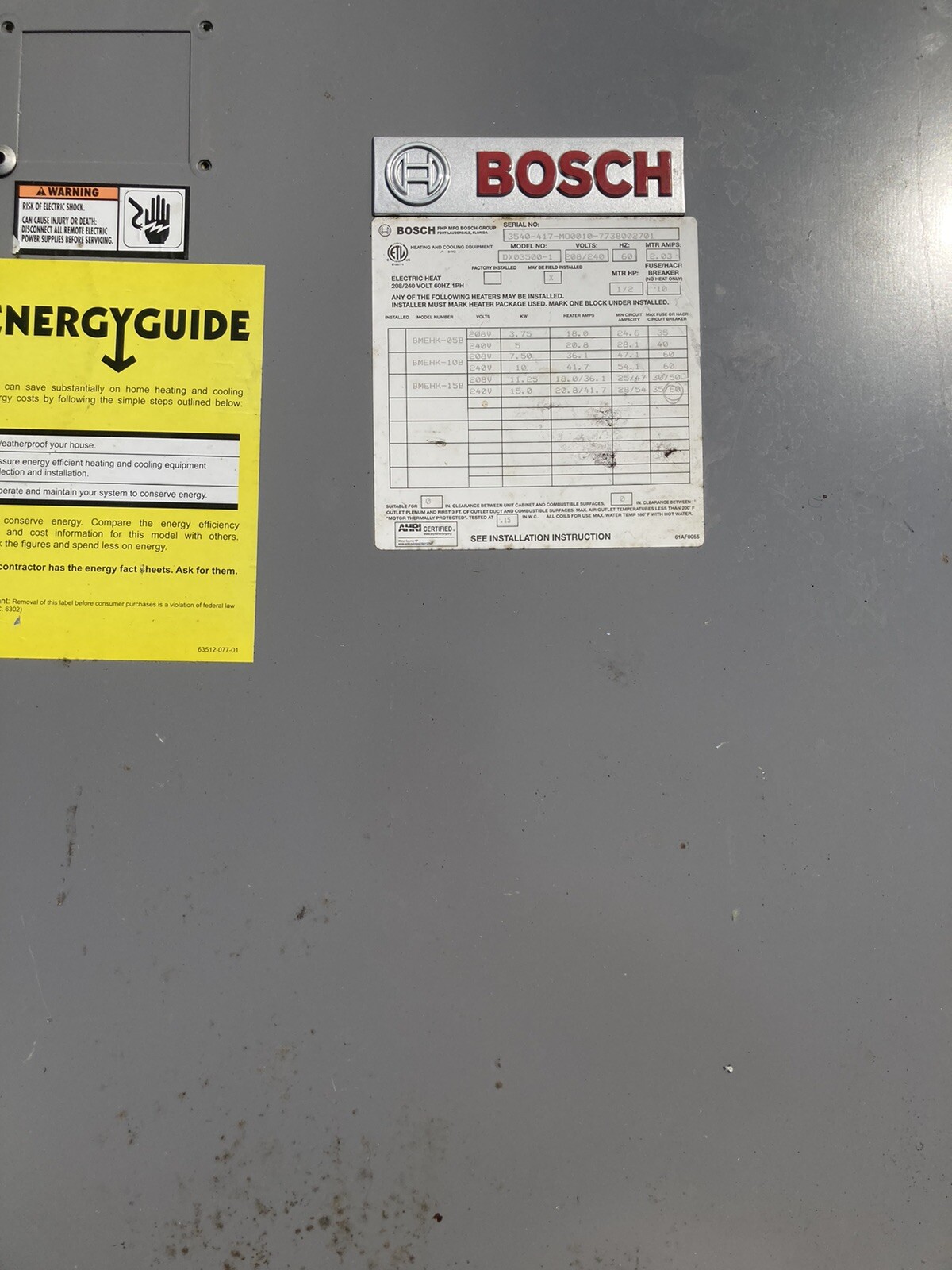 Bosch 8733906034 ecm Blower Motor Geo Thermal Heatpump . FAST  