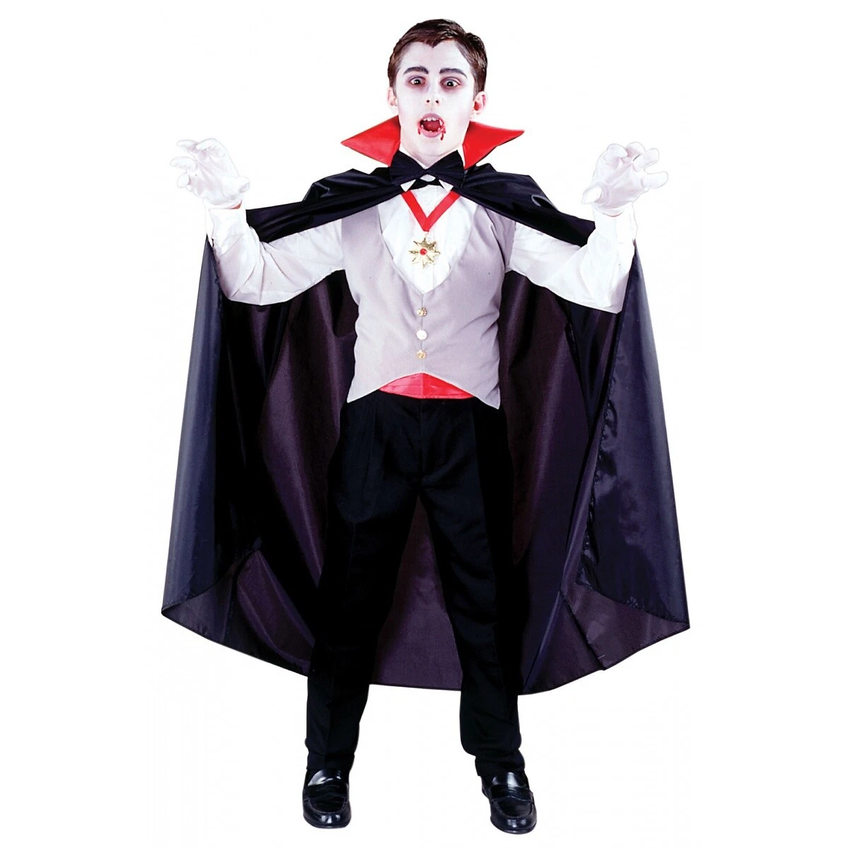Dracula Costume Kids Vampire Halloween Fancy Dress eBay