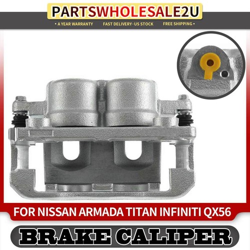 Front Disc Brake Calipers Kit W/ Brackets For Infiniti QX56 QX80 & Nissan Armada Titan - Detroit Axle, 10-Year Warranty