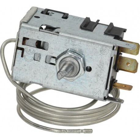 REPORSHOP Termostato Freezor Universale N°7 Per Congelatori – Compatibile Danfoss 077b7007, Capillare 2300 Mm, Temp. Max -24/-34°C, Min -10/-17°C - 2