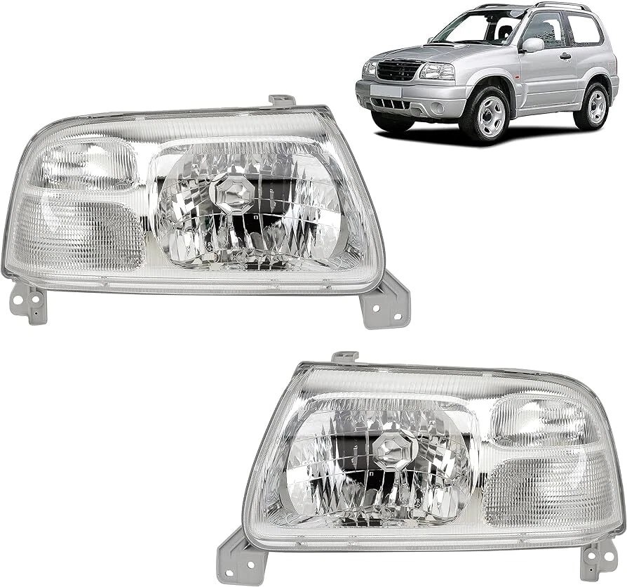 Fits 1999-2003 Suzuki Grand Vitara Set Headlights + Tail Lights SET Front & Rear - Image 2 of 4