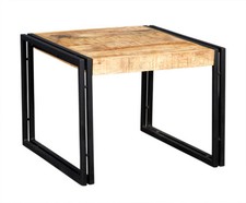 UP-Cycled Industrial Solid Wood & Metal Small Coffee Table Living Room Furniture