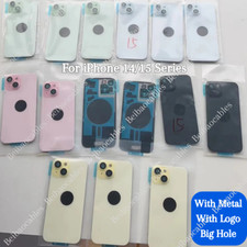 Back Glass Replacement Big Hole For iPhone 14 15 Pro Max 14 Plus Rear Cover Lot