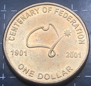 2001 Australian 1 Dollar Coin Centenary Of Federation High Grade Ef Ebay