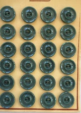 Vintage Buttons - 1930's 24 Dove Gray 2-hole Flat Back Casein buttons