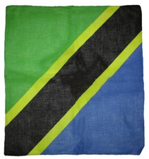 Wholesale Lot 3 Tanzania Country 100 Cotton 22"x22" Bandana