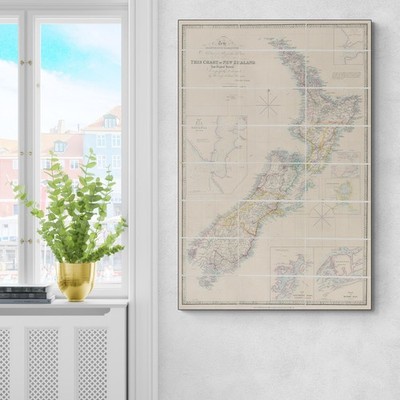 1885 McDonnell & Wyld Map of New Zealand   Provinces, Railways & Features