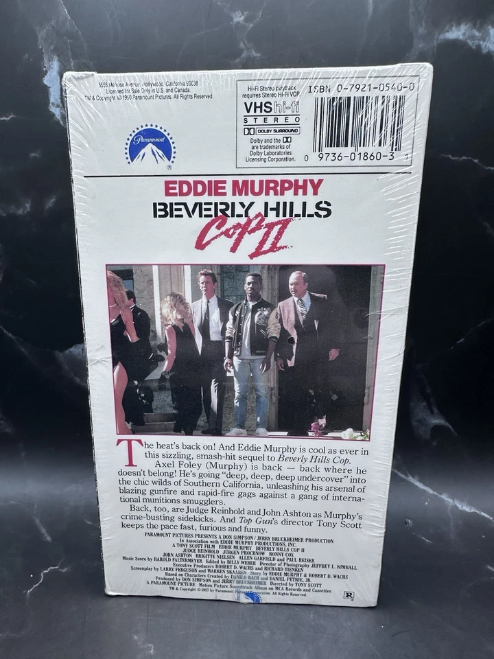 Beverly Hills Cop II 2 (VHS, 1987) Eddie Murphy Rare Brand New Sealed Watermarks - Image 2 of 4