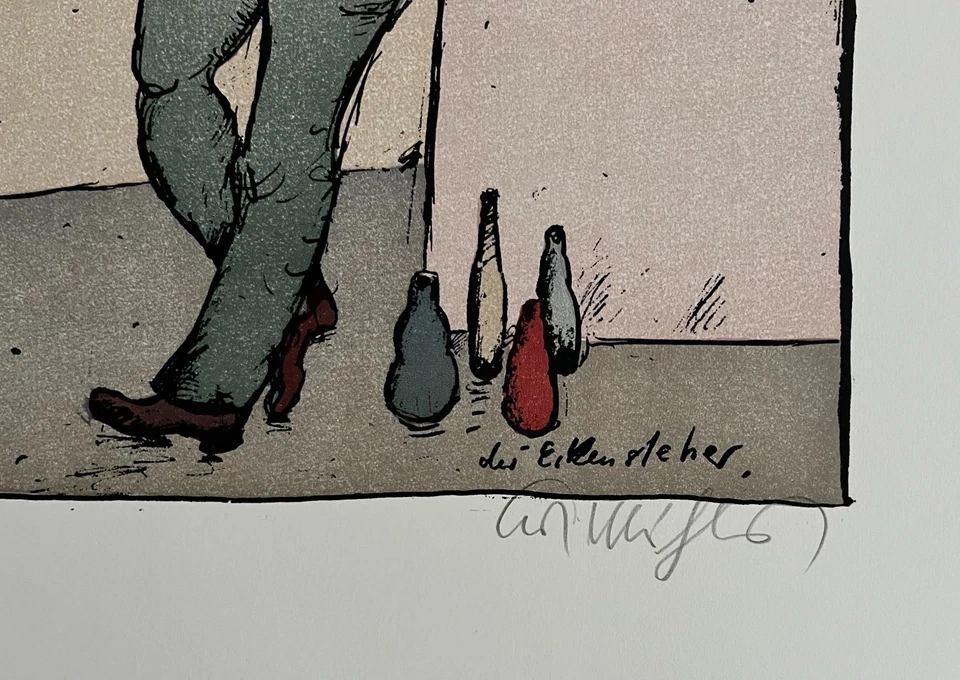 Kurt Mühlenhaupt Signierte numm. Orig. Lithographie- Berliner Bilder Eckensteher - Bild 3 von 4