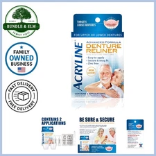 Advanced Formula Denture Reliner U & L Fits Loose & Tightens Dentures Easy