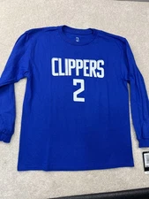 Los Angeles Clippers Shirt Youth Large Blue NBA Leonard 2 Long Sleeve New