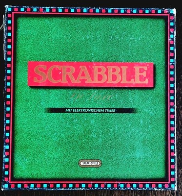 Innen wie NEU: SCRABBLE  DELUXE! Mit drehbarem Spielfeld & Timer!  SPEAR SPIELE 