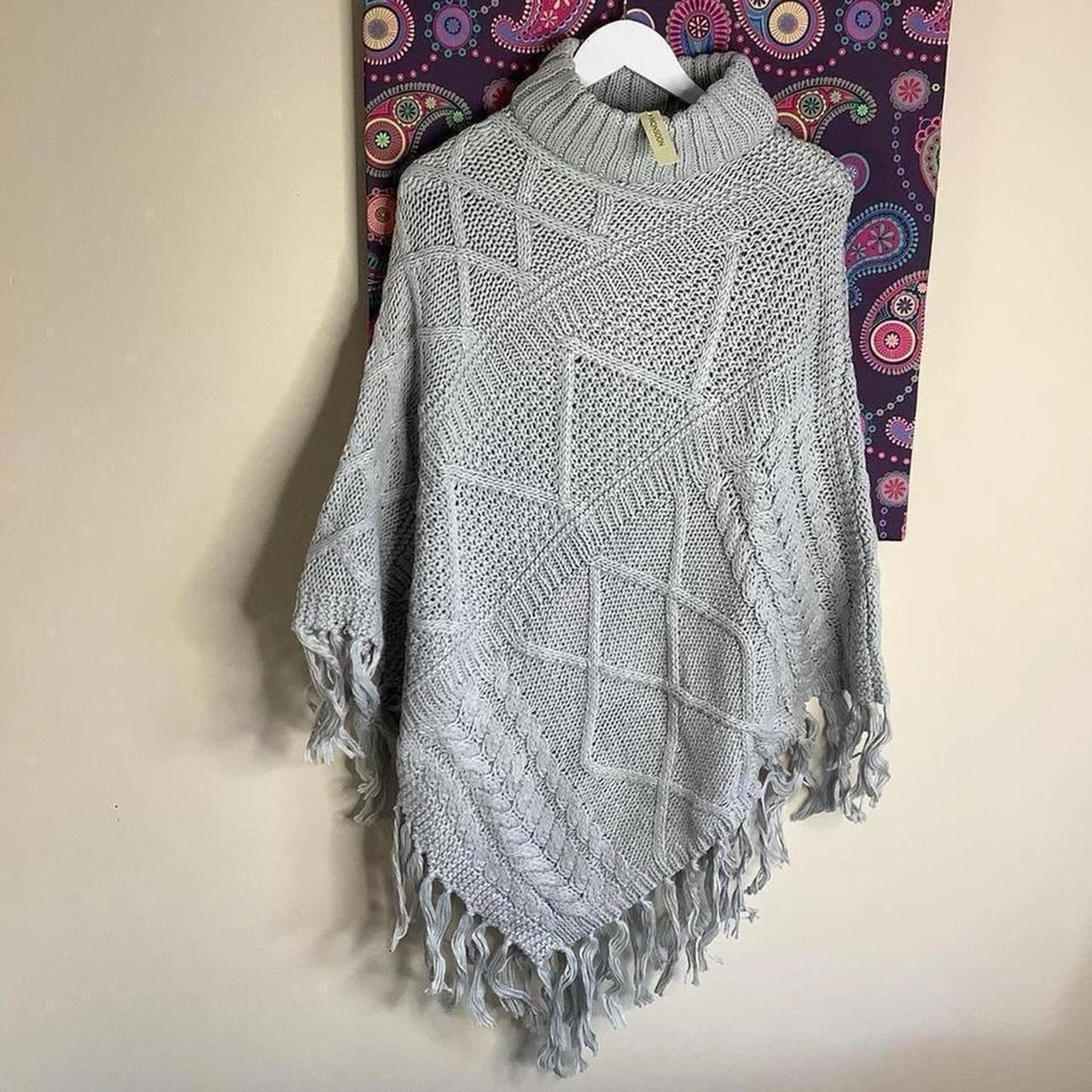 MONSOON GREY PONCHO / CAPE JUMPER NEW WITH TAGS ONE SIZE