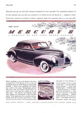 Mercury 8 1939 Ford Motor Co. Vintage Car Ad Magazine Print Art 8x11