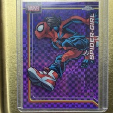 2026 Topps Chrome Marvel Spider-Girl #161 Purple Parallel x fractor 45/75